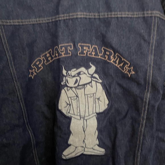 Perry Ellis Men's Dark Blue Denim Jacket Y2K xl - Picture 7 of 8